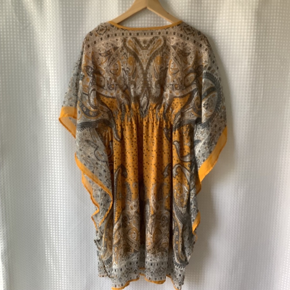 Speed Control New York Paisley Print Tunic Dress Kaftan Cover Up L - Picture 4 of 13